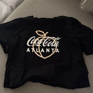 Coca-Cola Black Tee with Atlanta Peach Design
